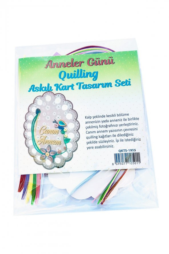 Anneler Günü Quilling Askılı Kart Tasarım Seti ürün görseli 1
