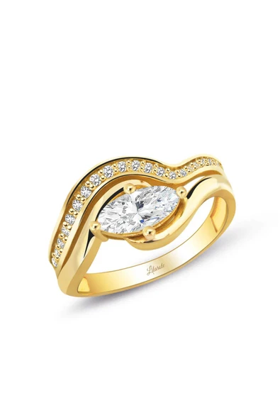 1.06 ct Pırlanta Modern Tasarım Oval Taşlı Yüzük ürün görseli 1