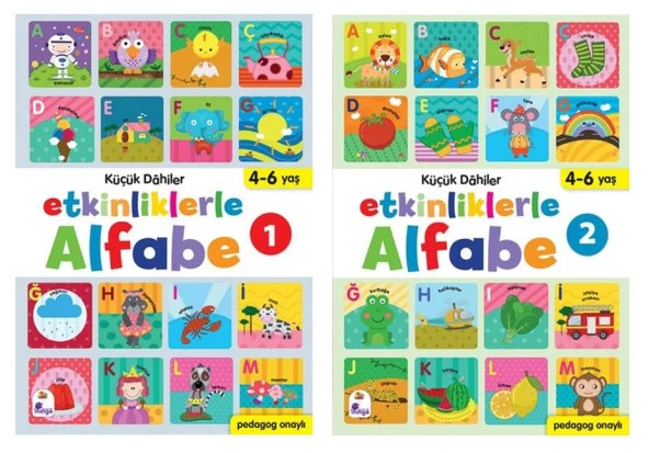 İndigo Küçük Dahiler Etkinliklerle Alfabe Seti 2 Kitap ürün görseli 1