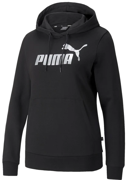Puma 849096 ESS+ Metallic Logo Hoodie Kapüşonlu Kadın Sweatshirt ürün görseli 1