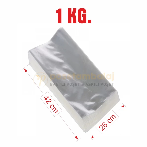 26 x 42 cm Jelatin Bantsız Düz Şeffaf / 1 kg. ürün görseli 1