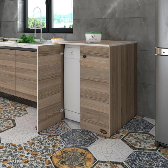 Kenzlife bulaşık&çamaşır&kurutma makinesi dolabı kapaklı nurten crd 90*70*60 banyo ofis ürün görseli 1