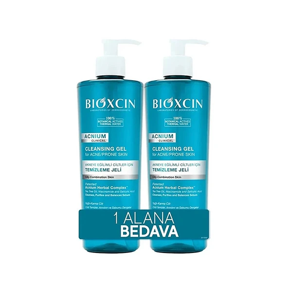 Bioxcin Acnium Sebium Dengeleyici Yüz Yıkama Jeli 2x500ml ürün görseli 1