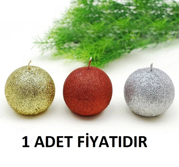 ELMONTE - 6 CM ÇAP KÜRE MUM ( 1 ADET FİYATIDIR ) ürün görseli 1