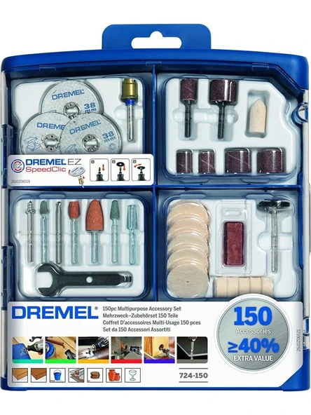 Dremel 724 Multipurpose 150 Parça Çok Amaçlı Aksesuar Seti ürün görseli 1