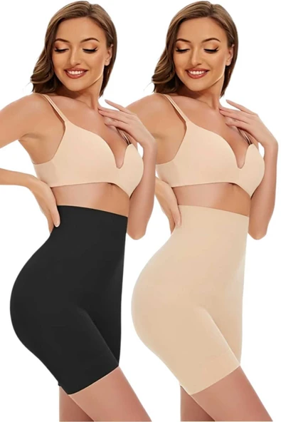 Kadın Toparlayıcı Dikişsiz Klasik Korse 2'li Set ürün görseli 1