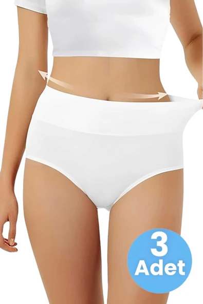 Kadın Dikişsiz Karın Toparlayıcı Slip Külot Korse 3'lü Set ürün görseli 1