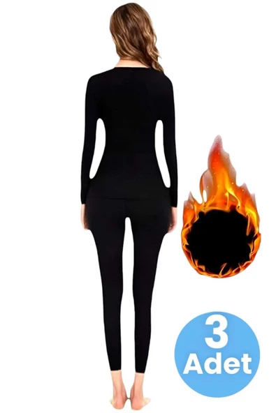Kadın 3'lü Termal Alt Üst İçlik Takımı - Resim 4