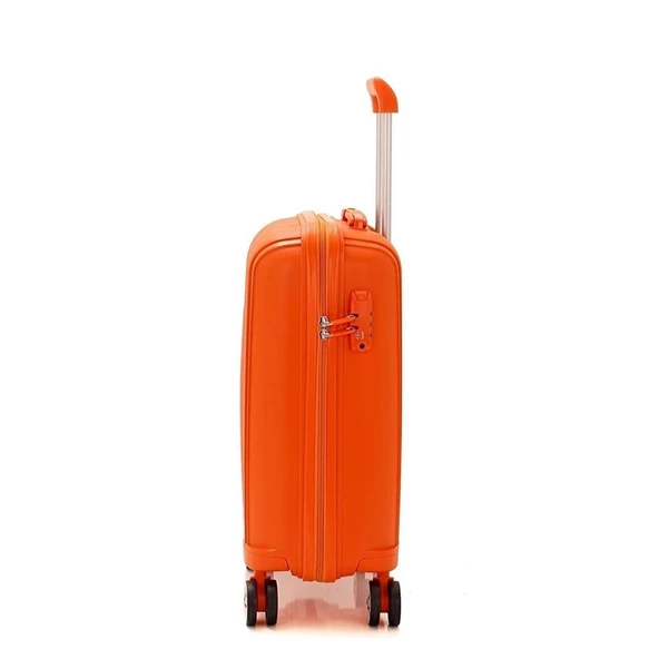 Mçs Valiz 3lü Set Kırılmaz PP Silikon Orange - Resim 7