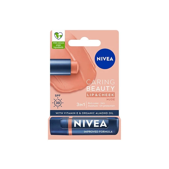 Nivea Renkli Dudak Bakım Kremi Ten Rengi SPF30 4.8g ürün görseli 1