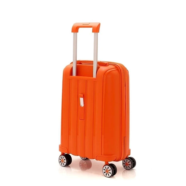 Mçs Valiz 3lü Set Kırılmaz PP Silikon Orange - Resim 8