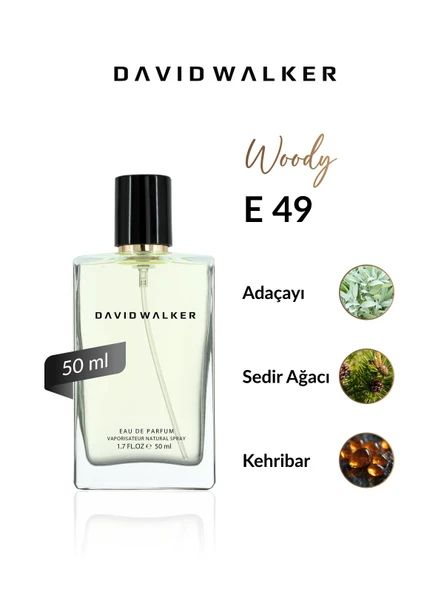 David Walker E49 Centrue 50 ml Erkek Parfüm | Woody ürün görseli 1