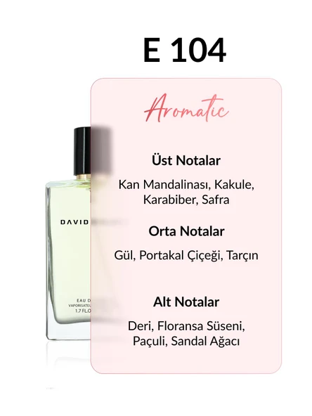 David Walker E104 Harbor 50 ml Erkek Parfüm | Aromatic - Resim 2