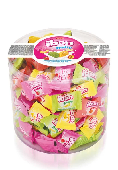 Elvan Ibon Sütlü Meyveli Şeker 1 kg Kutu ürün görseli 1
