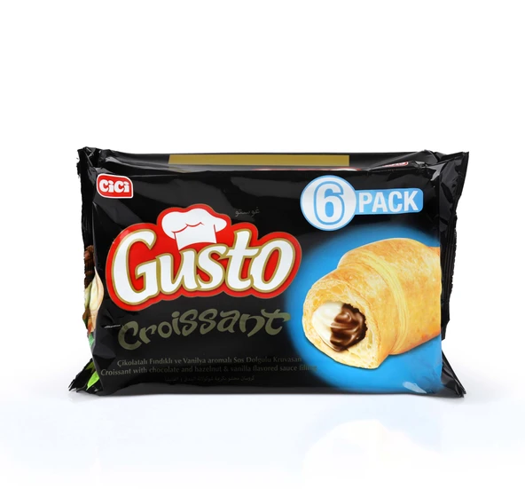 Cici Gusto Kruvasan Çikolata Vanilyalı 40 Gr. 6 Adet (1 Kutu) ürün görseli 1
