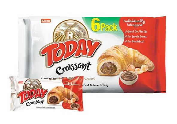 Today Kruvasan Çikolatalı 40 Gr. 6 Adet (1 Kutu) ürün görseli 1
