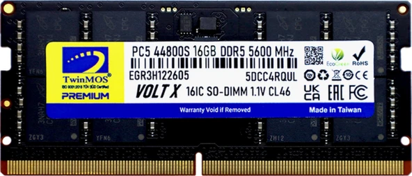 Twinmos Ddr5 16GB 5600MHZ CL46 Notebook Ram (TMD516GB5600S46) ürün görseli 1