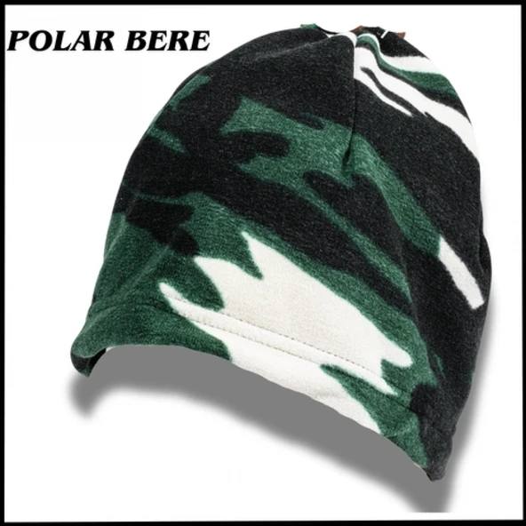 Uyguna-Yakala Yeşil  Bere Kamuflaj Polar-KA.026 ürün görseli 1
