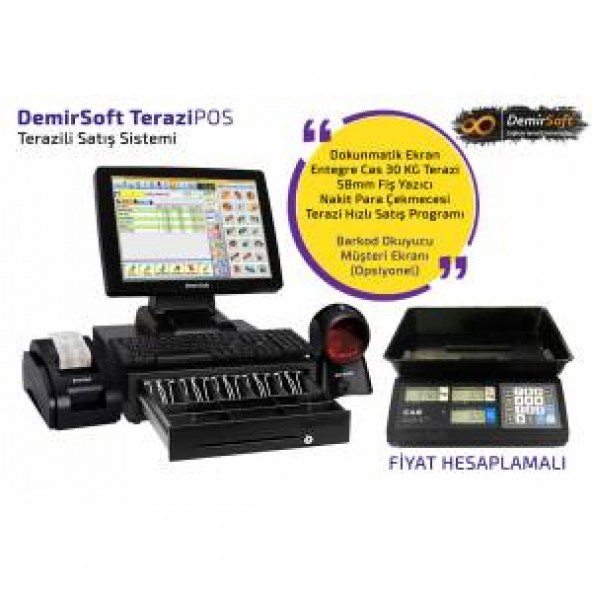 DemirSoft Market Mağaza Manav Terazi POS Sistemi Dokunmatik Ekran ürün görseli 1
