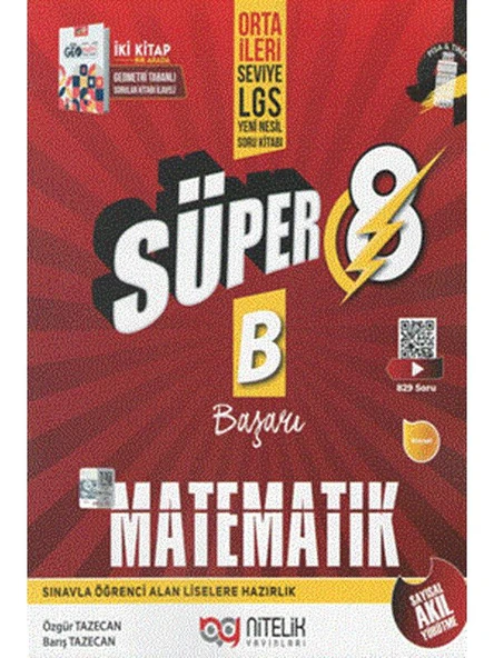NİTELİK 8.SINIF YENİ NESİL SÜPER MATEMATİK SORU KİTABI ürün görseli 1