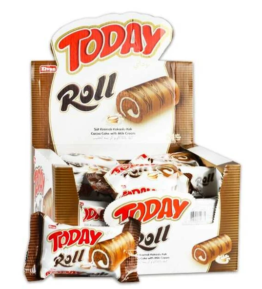 Today Swiss Roll Süt Kremalı Kek 35 Gr. 24 Adet (1 Kutu) ürün görseli 1