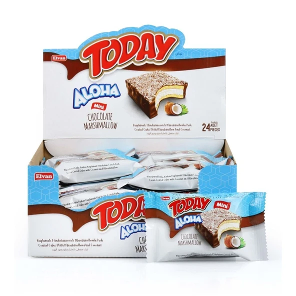 Aloha Mini Hindistan Cevizli Marshmallowlu 20 Gr. 24 Adet (1 Kutu) ürün görseli 1