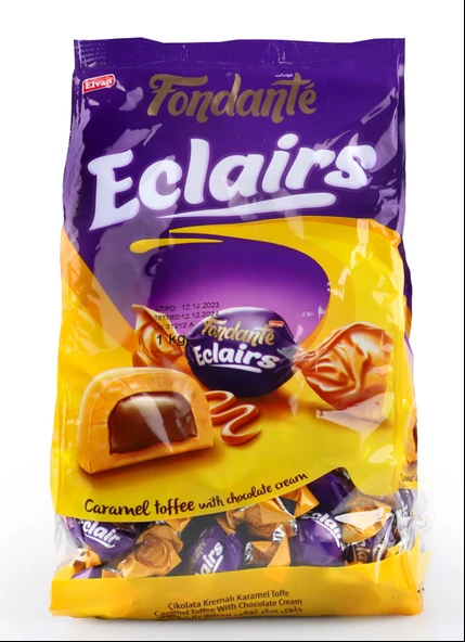 Fondante Eclairs Caramel Toffee 1000 Gr. (1 Poşet) ürün görseli 1