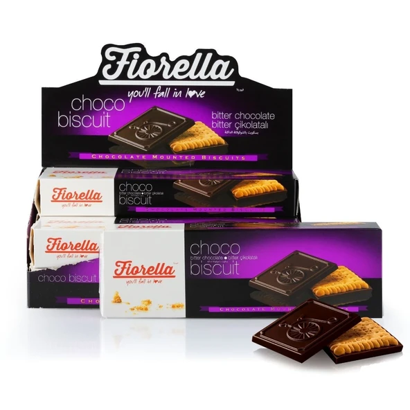 Fiorella Chocobiscuit Bitter Çikolatalı Bisküvi 102 Gr. 6 Adet (1 Kutu) ürün görseli 1