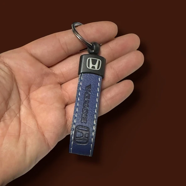 HONDA uyumlu Kabartmalı Logo Ve Yazılı Anahtarlık (LACİVERT) ürün görseli 1
