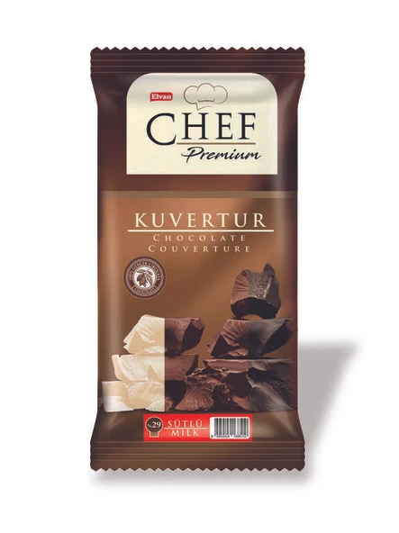 Chef Premium Yüzde 29 Sütlü Mini Kuvertür 200 Gr. (1Adet) ürün görseli 1