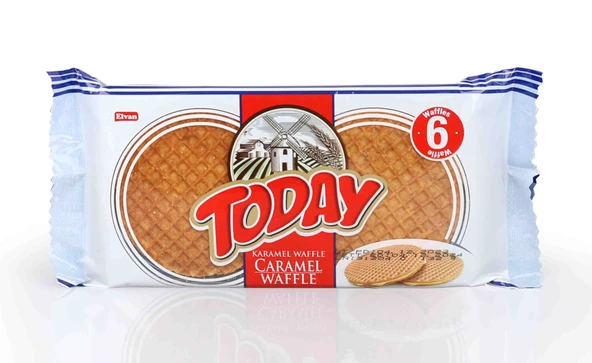 Today Caramel Waffle 132 Gr. 12 Adet (1 Kutu) - Resim 2
