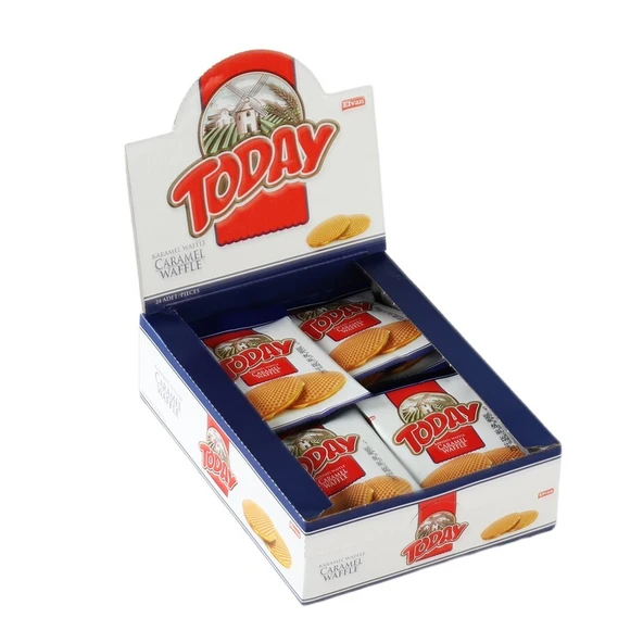Today Caramel Waffle  22 Gr. 24 Adet (1 Kutu) - Resim 5