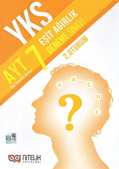 NİTELİK YKS AYT EŞİT AĞIRLIK 7 DENEME SINAVI ( 2. OTURUM ) ürün görseli 1