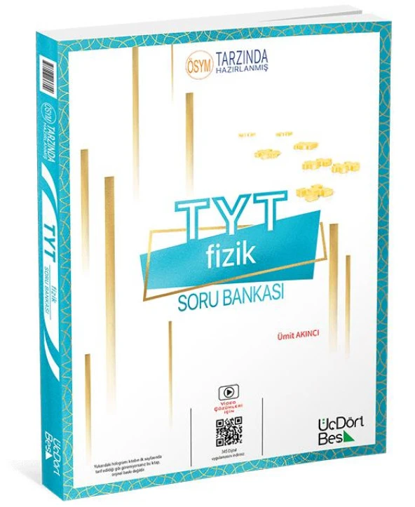 TYT FİZİK SORU BANKASI - ÜÇDÖRTBEŞ YAYINLARI ürün görseli 1