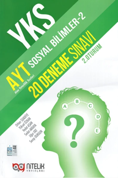 NİTELİK YKS AYT SOSYAL BİLİMLER-2 20 DENEME SINAVI ürün görseli 1