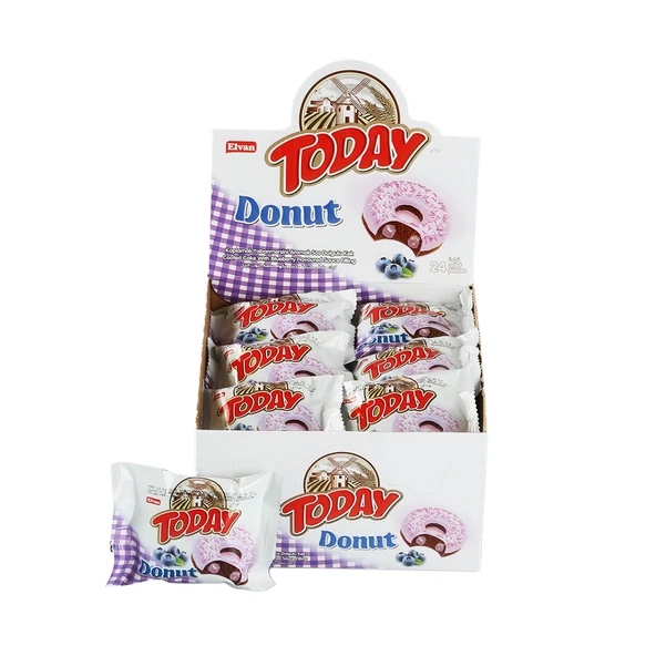 TODAY Donut Kek Yabanmersinli 35Gr. 24 Adet (1 Kutu) ürün görseli 1