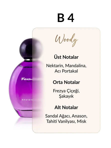 David Walker B4 Mucci 100 ml Kadın Parfüm | Woody - Resim 2