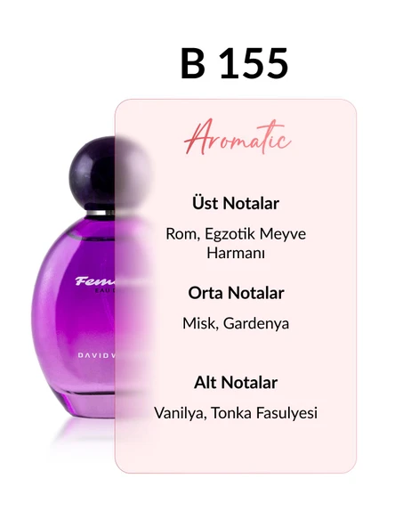 David Walker B155 Vip 100 ml Kadın Parfüm | Aromatic - Resim 2