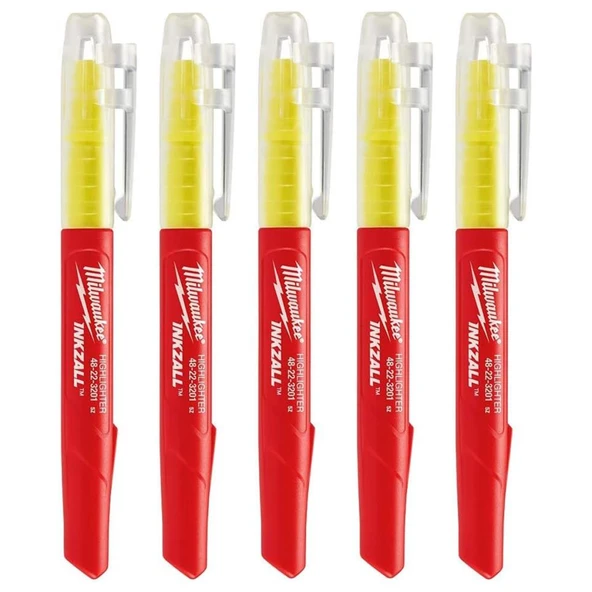 Milwaukee Marker Kalem-Sarı 5 Adet - Resim 2