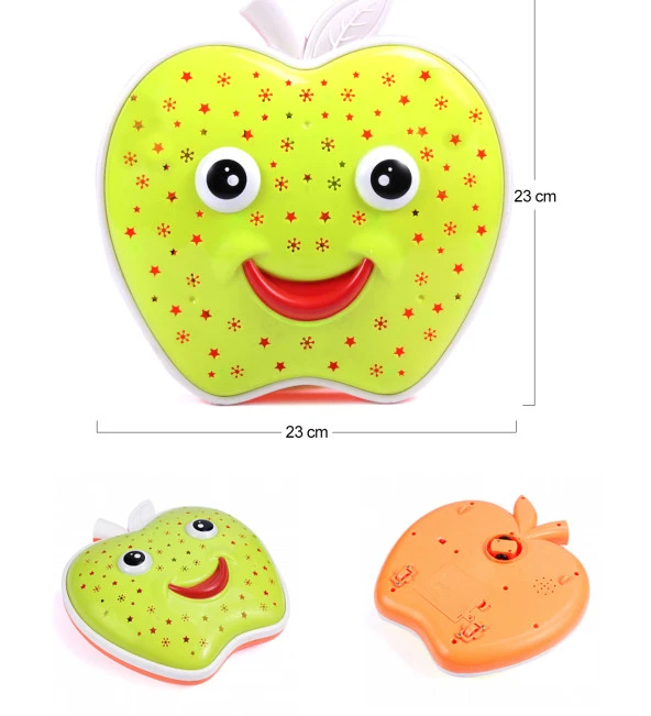 Müzikli - Projektörlü Oyuncak Çarp & Dön Özellikli Happy Apple ürün görseli 1