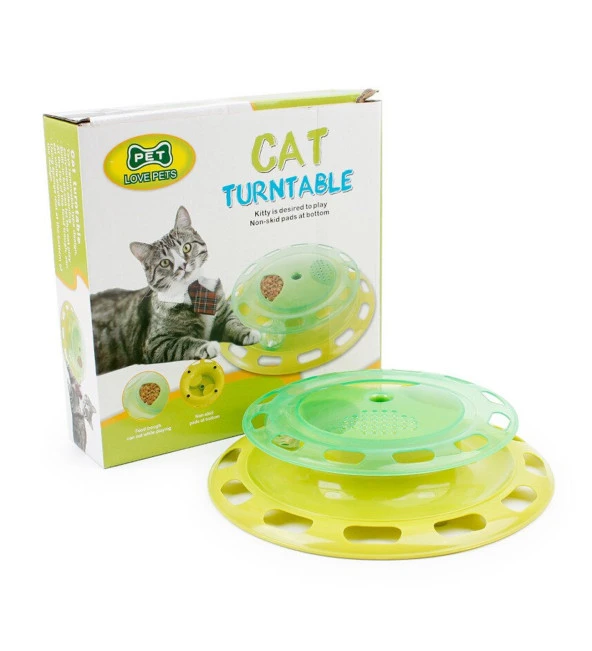 Ödüllü Kedi Mama Kabı - Cat Turntable - Eğlenceli Kedi Oyuncağı ürün görseli 1