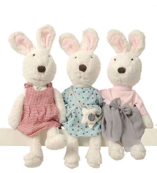 İthal 1. Kalite Peluş Sevimli Tavşan Arkadaşım 45 cm ürün görseli 1