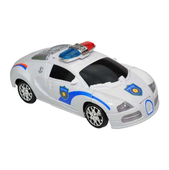 Transformers-Robota Dönüşen Işıklı, Sesli, Sensörlü Polis Arabası - Resim 2