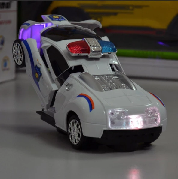 Transformers-Robota Dönüşen Işıklı, Sesli, Sensörlü Polis Arabası - Resim 3