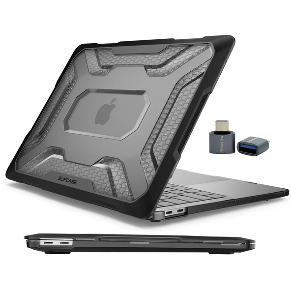MacBook Air A1932 Kılıf 13 İnç 2018 2019 Touch ID Uyumlu Şeffaf Outdoor Darbe Emici Koruma ürün görseli 1