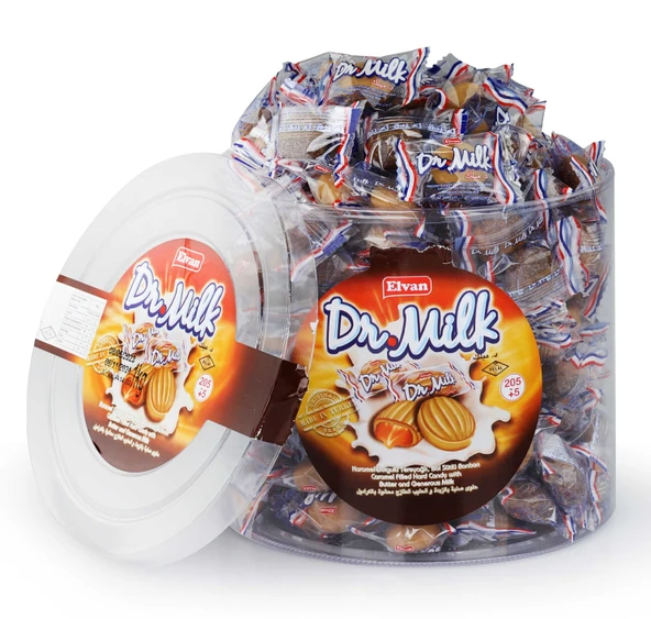 Dr. Milk Karamelli Şeker 1000 Gr. Silindir (1 Kutu) ürün görseli 1
