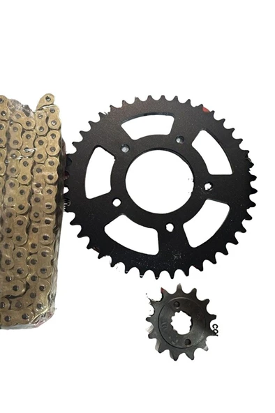 Cf Moto 250 Sr-Nk 250 Uyumlu Oringli Zincir Dişli Seti (Gold Sfr Zincir)  ARASMOTO ürün görseli 1