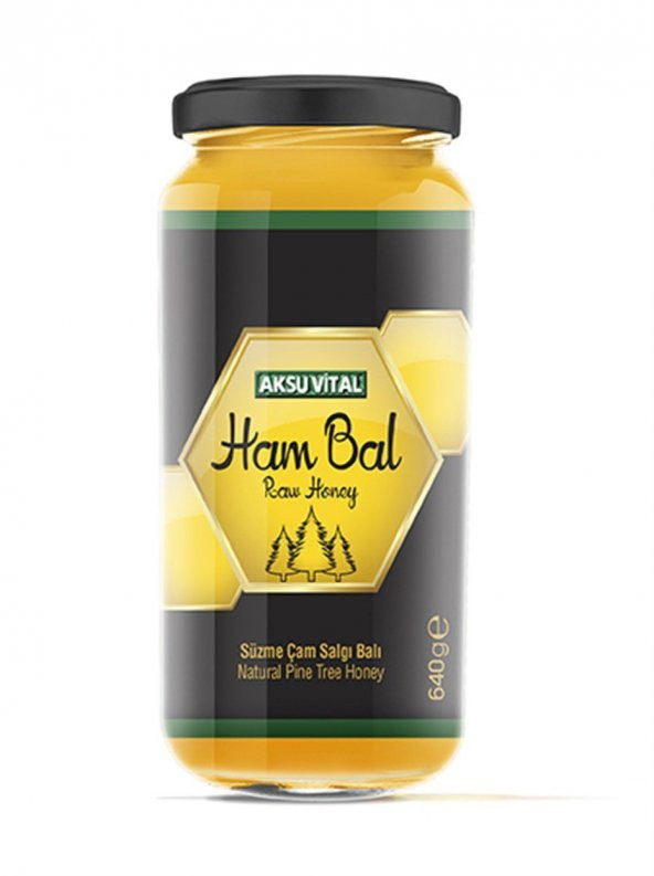 Aksuvital Ham Bal Süzme Çam Salgı Balı 640 gr ürün görseli 1