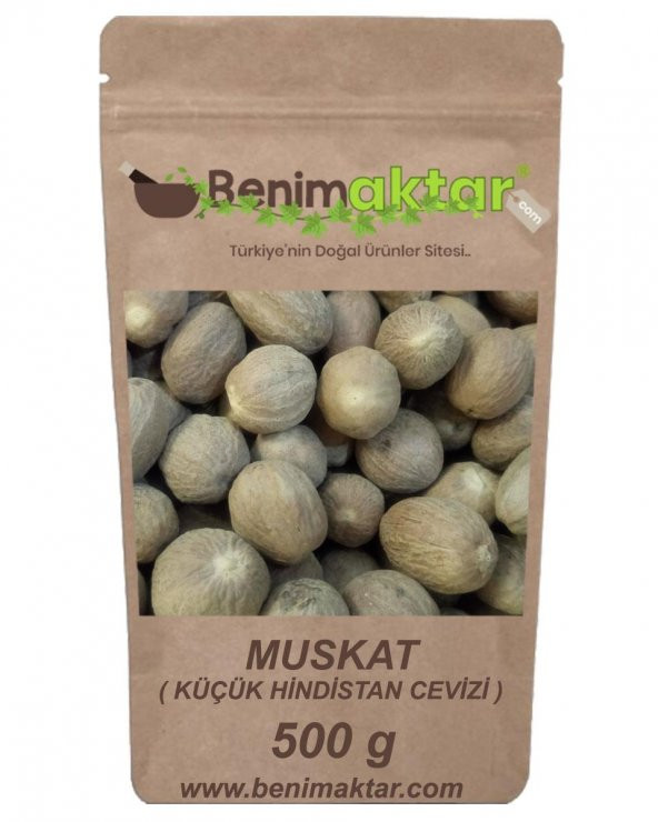 BenimAktar Muskat Küçük Hindistan Cevizi Hint Cevizi Temiz Ürün 500 Gr ürün görseli 1