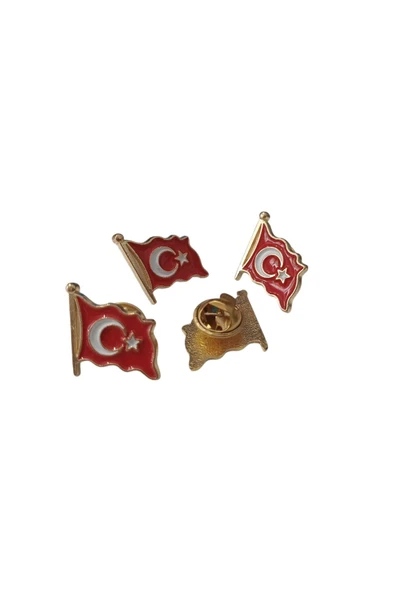 Özcan Tasarım Türk Bayraklı Rozet - Türk Bayraklı Döküm Rozet ürün görseli 1